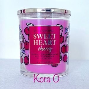 BBW Sweetheart Cherry Single Wick Candle